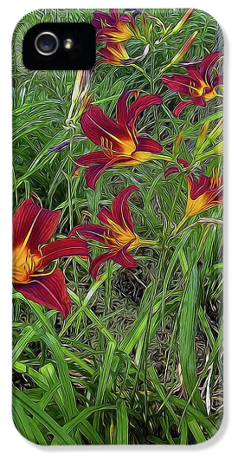 Red Tigerlily Garden - Phone Case