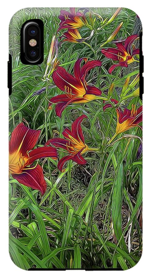 Red Tigerlily Garden - Phone Case