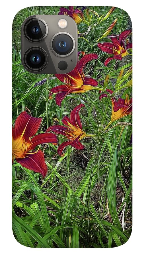 Red Tigerlily Garden - Phone Case