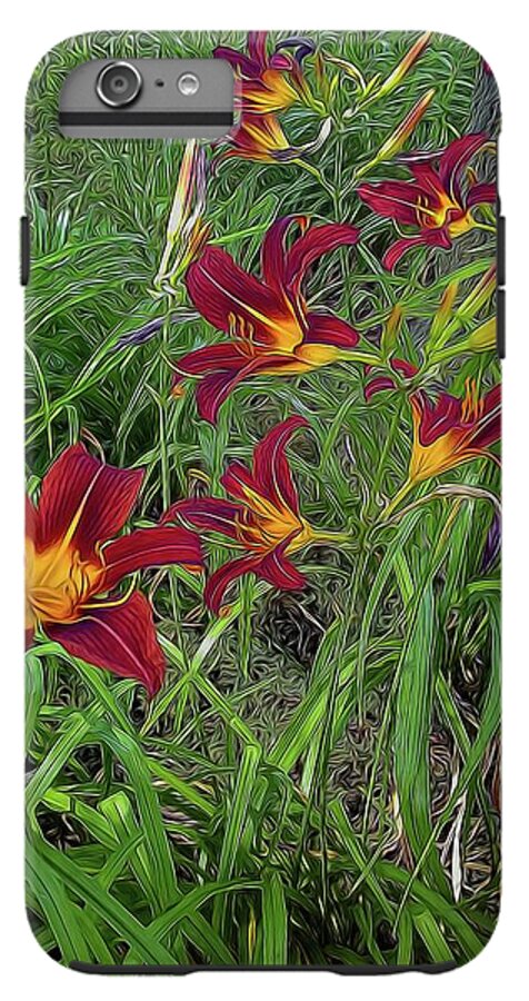 Red Tigerlily Garden - Phone Case