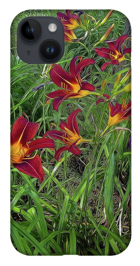 Red Tigerlily Garden - Phone Case