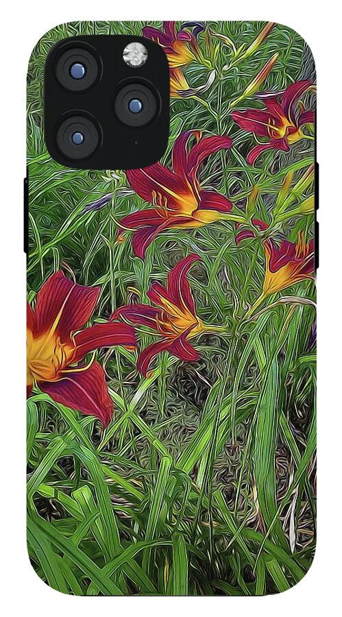 Red Tigerlily Garden - Phone Case