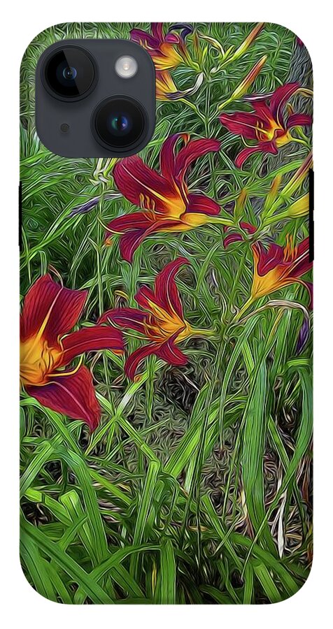 Red Tigerlily Garden - Phone Case