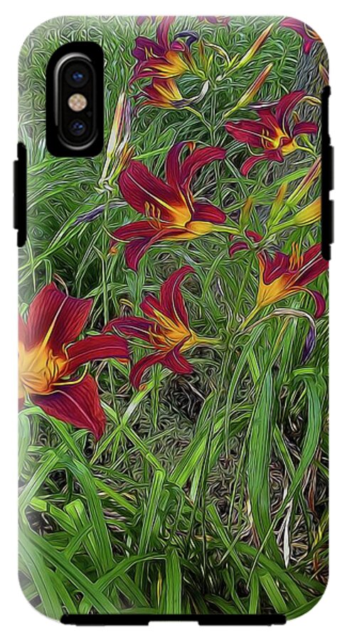 Red Tigerlily Garden - Phone Case