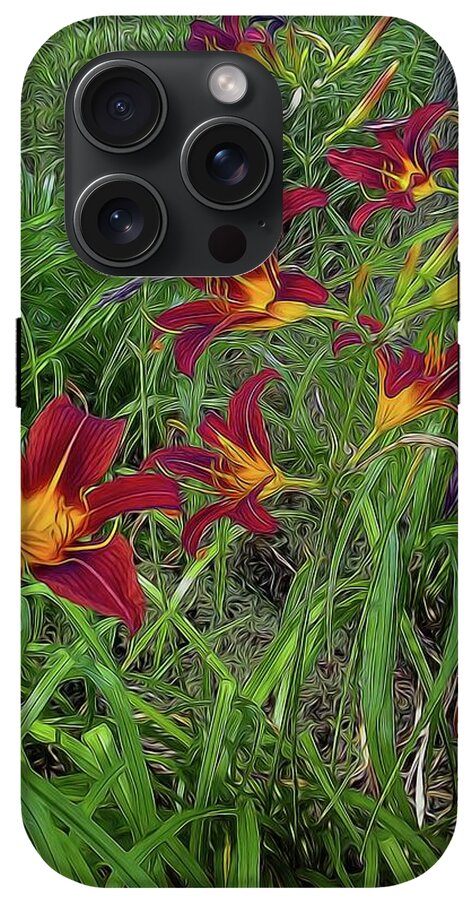 Red Tigerlily Garden - Phone Case
