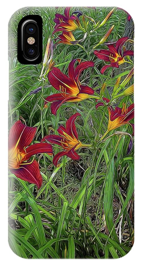 Red Tigerlily Garden - Phone Case