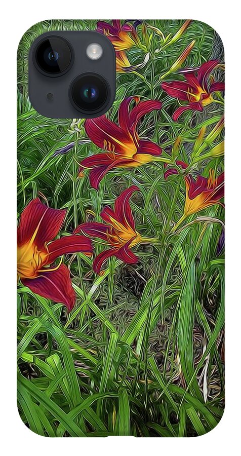 Red Tigerlily Garden - Phone Case