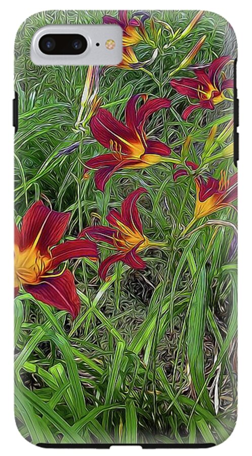 Red Tigerlily Garden - Phone Case