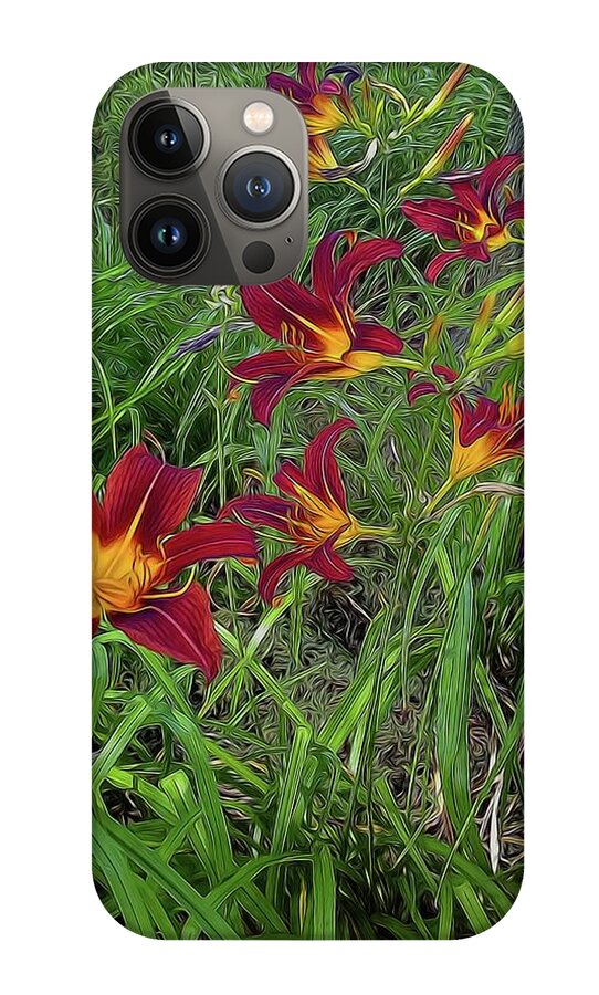 Red Tigerlily Garden - Phone Case