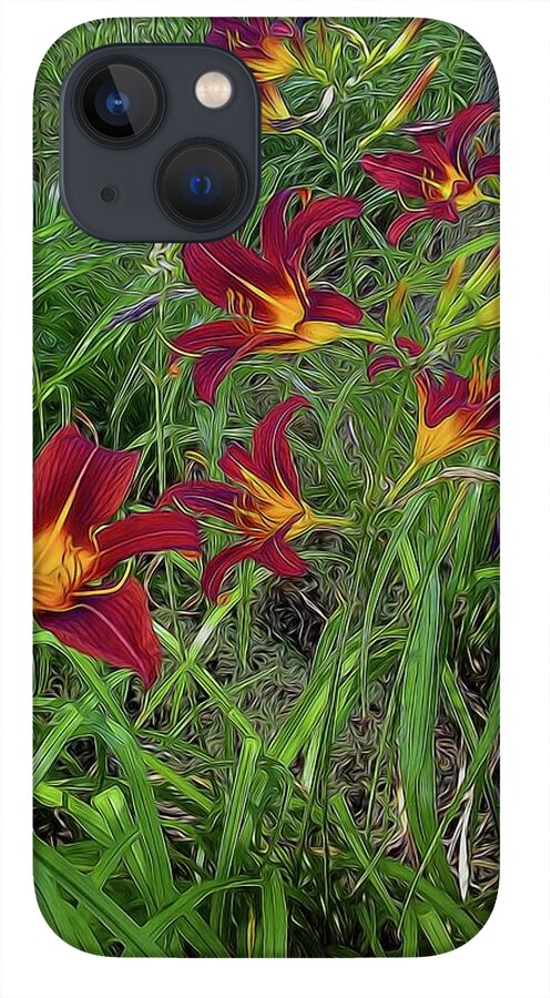 Red Tigerlily Garden - Phone Case