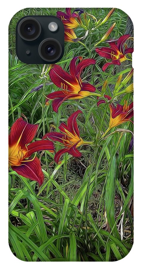 Red Tigerlily Garden - Phone Case