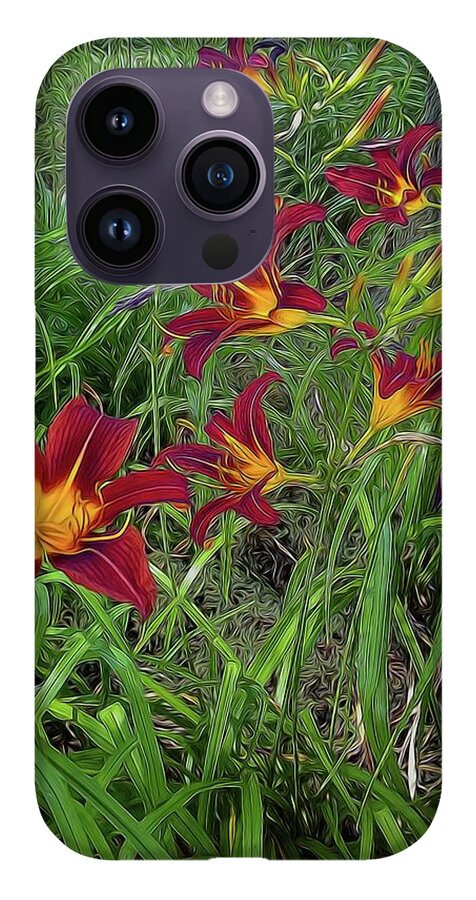 Red Tigerlily Garden - Phone Case