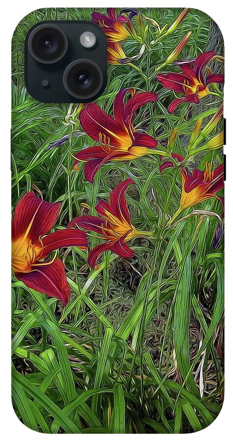 Red Tigerlily Garden - Phone Case
