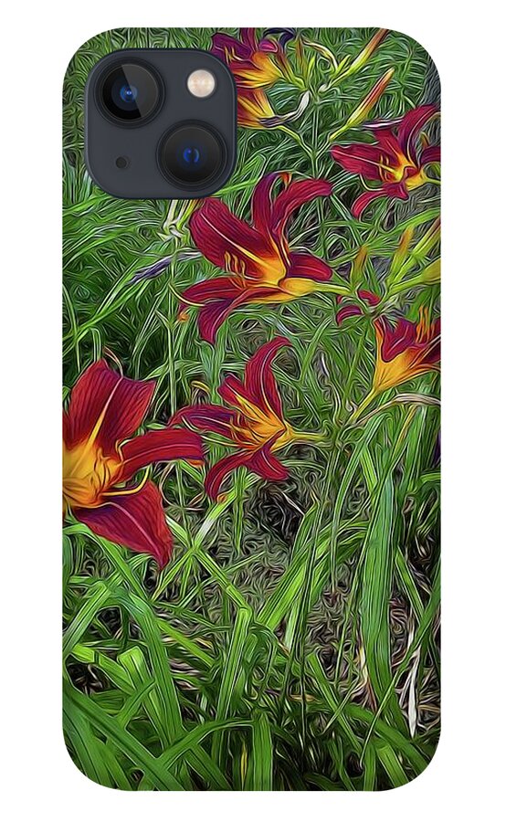 Red Tigerlily Garden - Phone Case