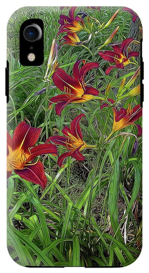 Red Tigerlily Garden - Phone Case
