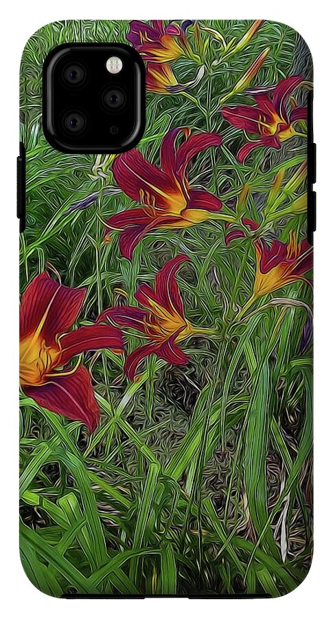 Red Tigerlily Garden - Phone Case
