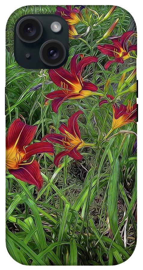 Red Tigerlily Garden - Phone Case