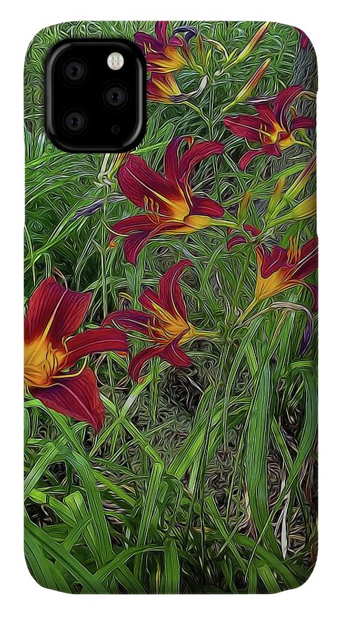Red Tigerlily Garden - Phone Case