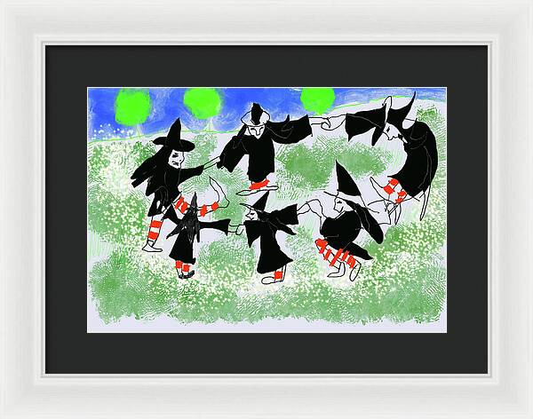 Six Witches Dancing - Framed Print