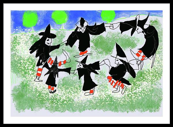Six Witches Dancing - Framed Print