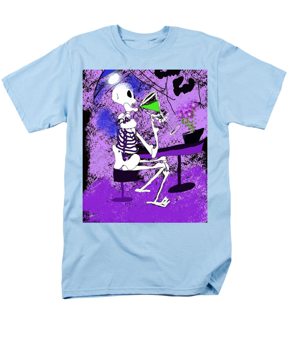 Skeleton Sipping Margarita - Men's T-Shirt (Regular Fit)