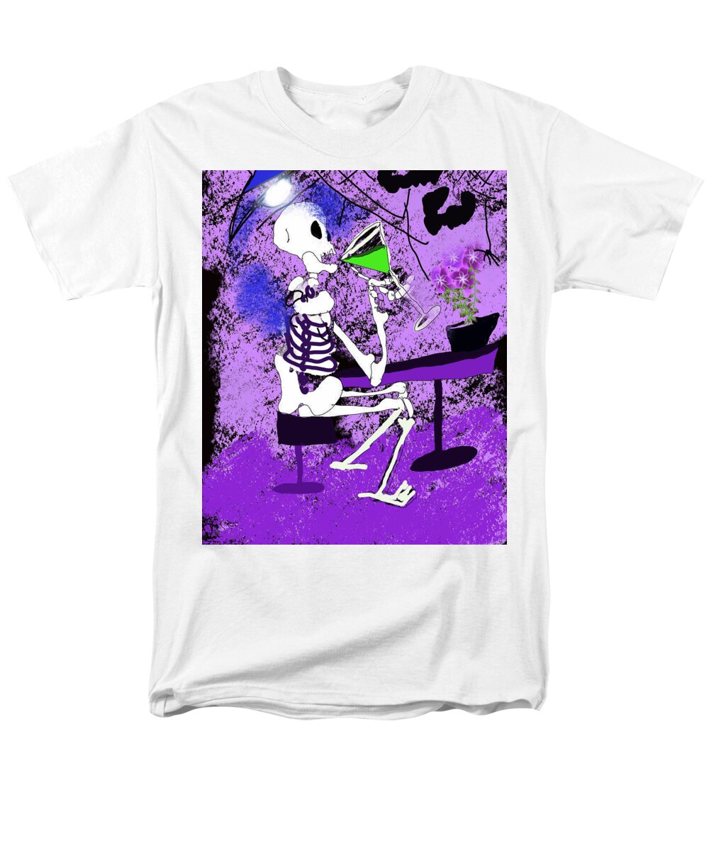 Skeleton Sipping Margarita - Men's T-Shirt (Regular Fit)