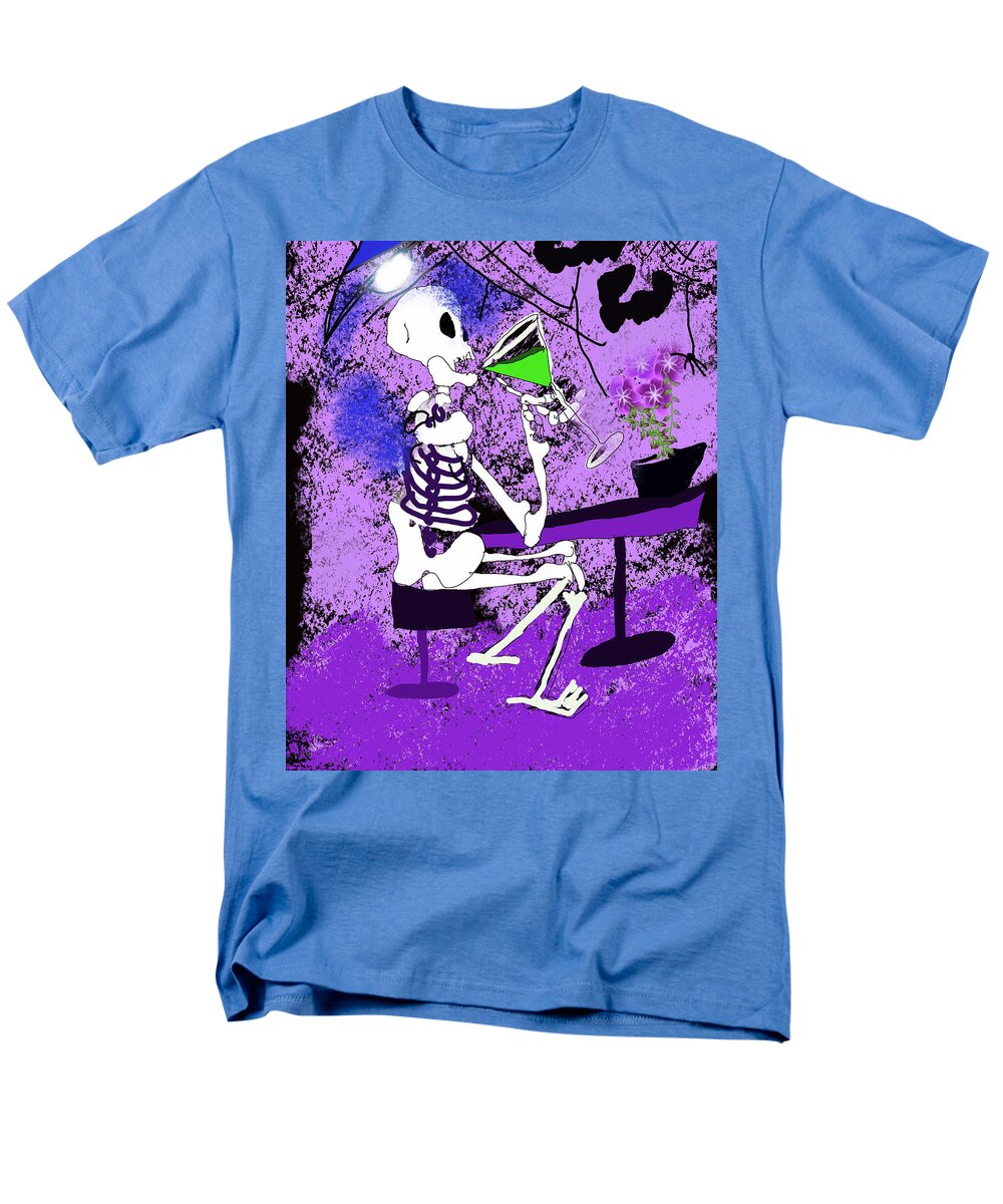 Skeleton Sipping Margarita - Men's T-Shirt (Regular Fit)
