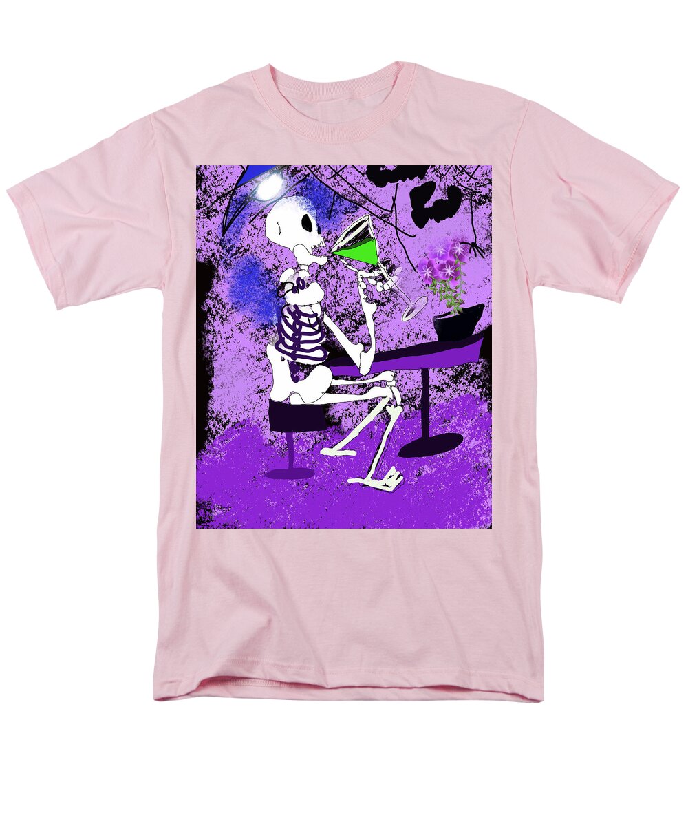 Skeleton Sipping Margarita - Men's T-Shirt (Regular Fit)