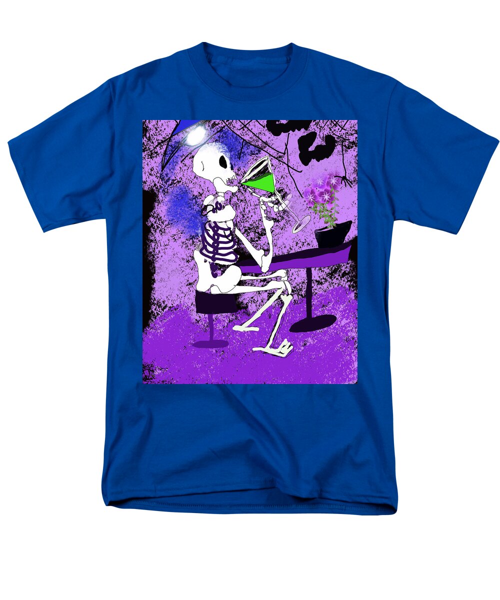 Skeleton Sipping Margarita - Men's T-Shirt (Regular Fit)