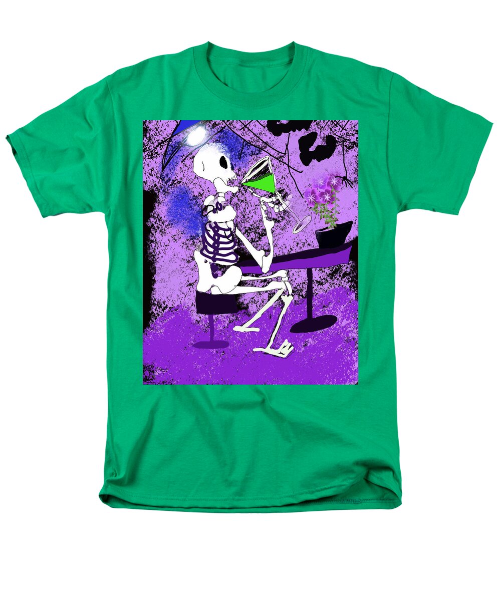 Skeleton Sipping Margarita - Men's T-Shirt (Regular Fit)
