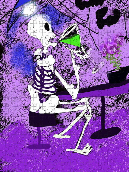 Skeleton Sipping Margarita - Puzzle