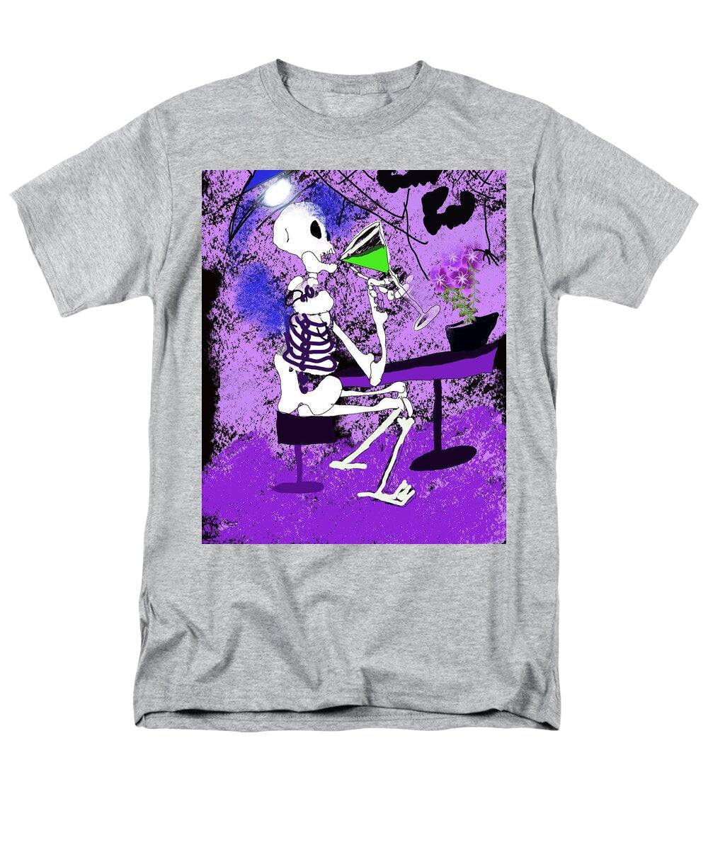 Skeleton Sipping Margarita - Men's T-Shirt (Regular Fit)