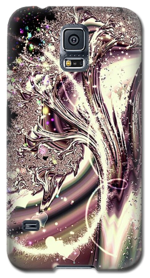 Sometimes I can See Your Sould Silver Liquid Fractal - Phone Case