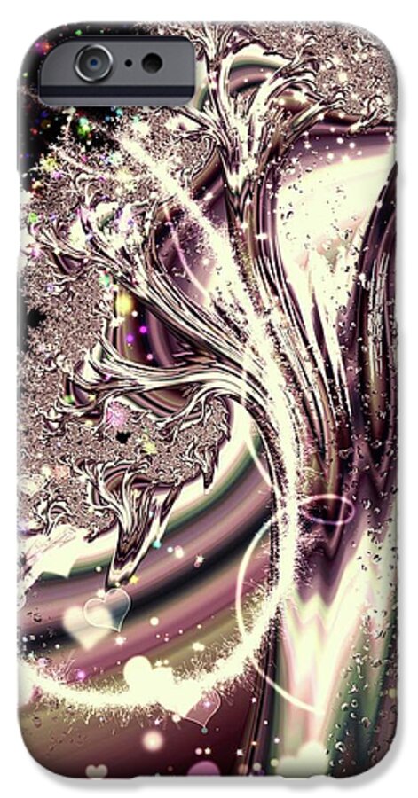Sometimes I can See Your Sould Silver Liquid Fractal - Phone Case
