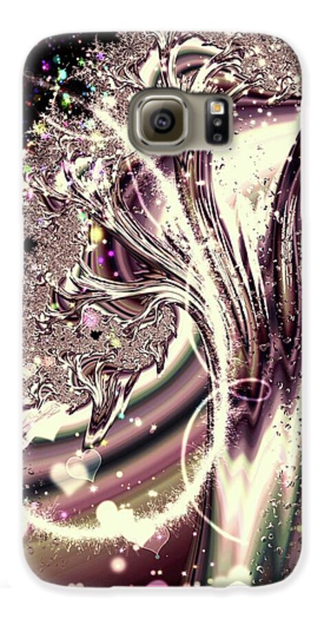 Sometimes I can See Your Sould Silver Liquid Fractal - Phone Case
