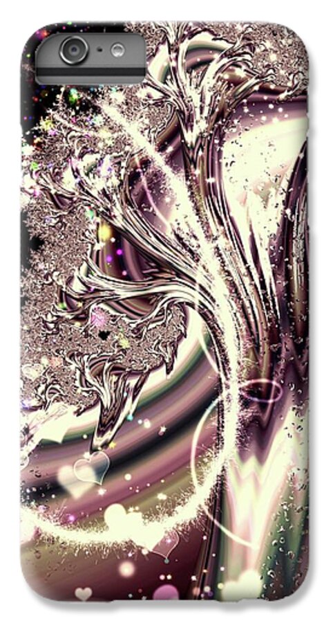 Sometimes I can See Your Sould Silver Liquid Fractal - Phone Case