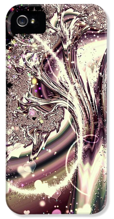 Sometimes I can See Your Sould Silver Liquid Fractal - Phone Case
