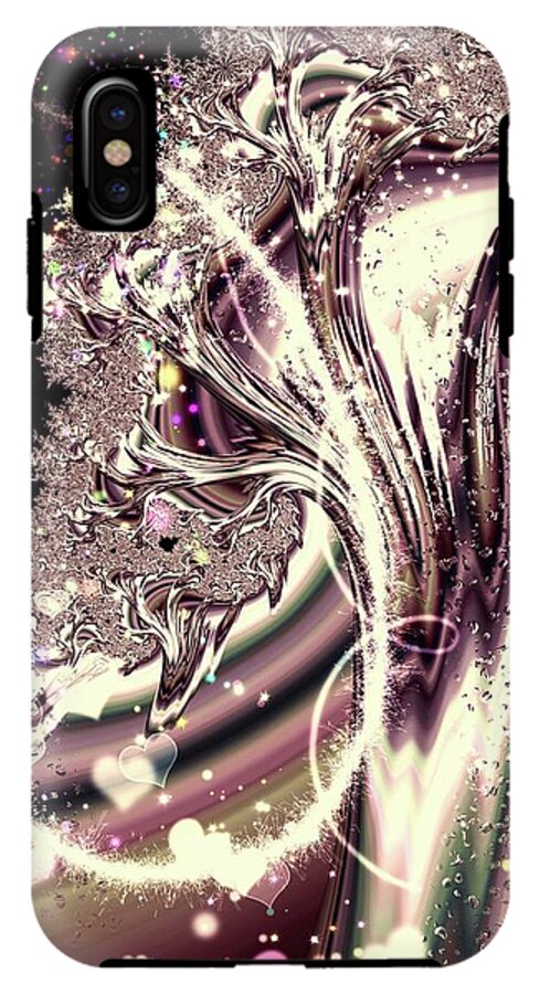 Sometimes I can See Your Sould Silver Liquid Fractal - Phone Case