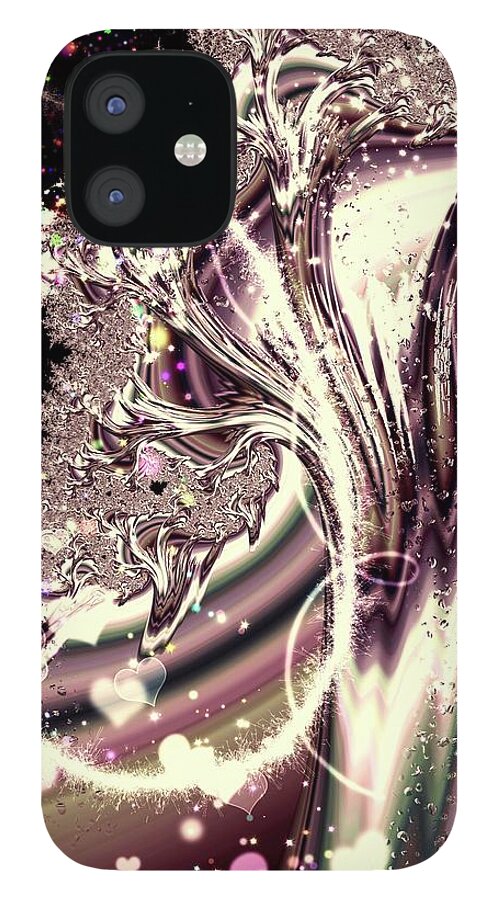 Sometimes I can See Your Sould Silver Liquid Fractal - Phone Case