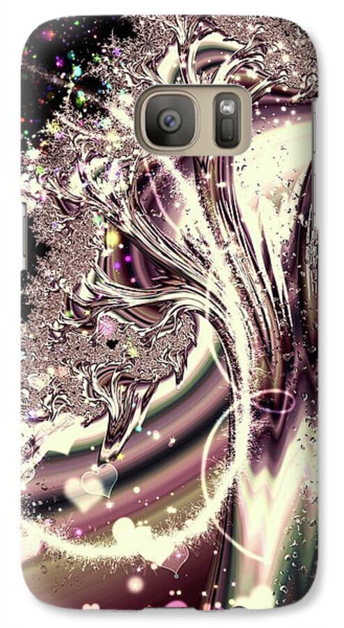 Sometimes I can See Your Sould Silver Liquid Fractal - Phone Case