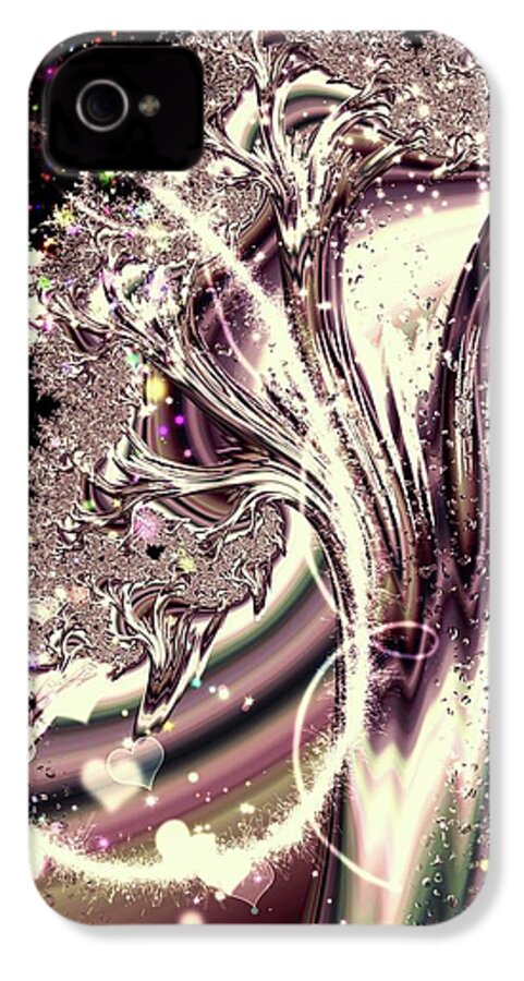 Sometimes I can See Your Sould Silver Liquid Fractal - Phone Case