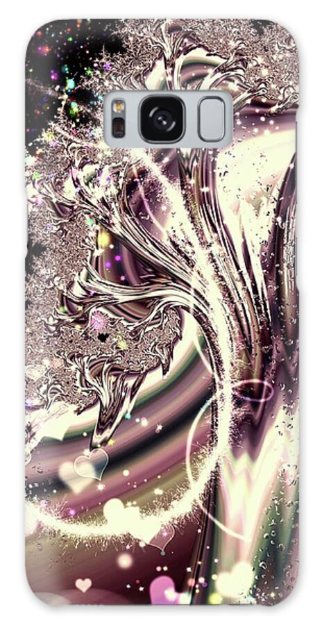Sometimes I can See Your Sould Silver Liquid Fractal - Phone Case