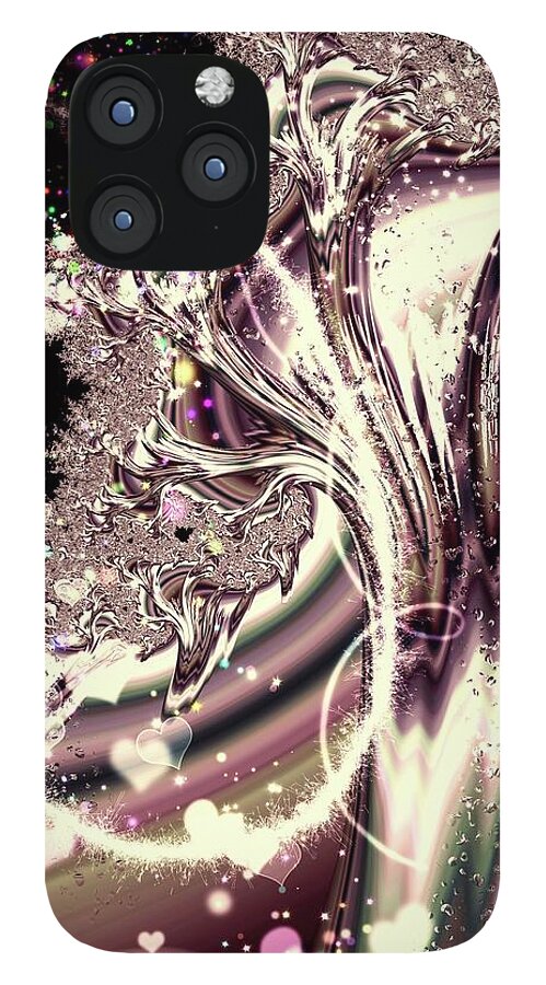Sometimes I can See Your Sould Silver Liquid Fractal - Phone Case
