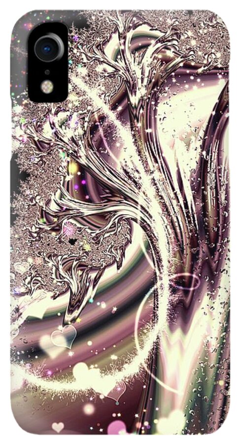 Sometimes I can See Your Sould Silver Liquid Fractal - Phone Case