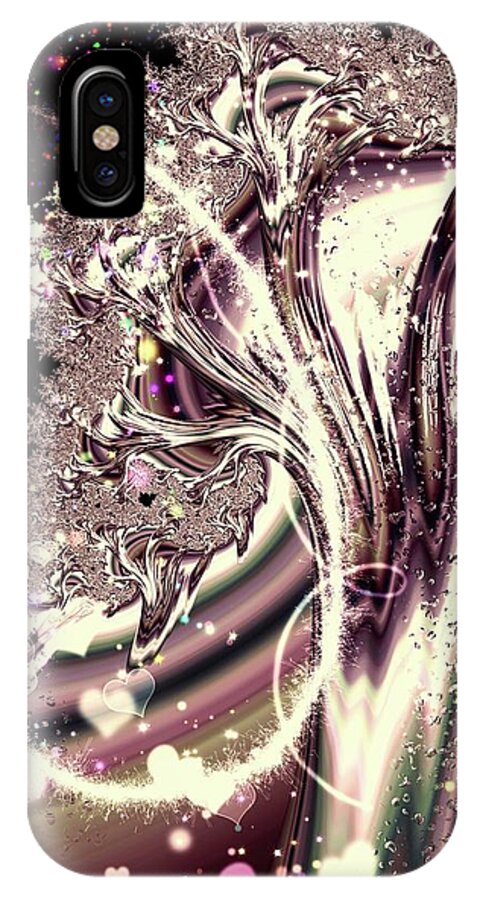 Sometimes I can See Your Sould Silver Liquid Fractal - Phone Case