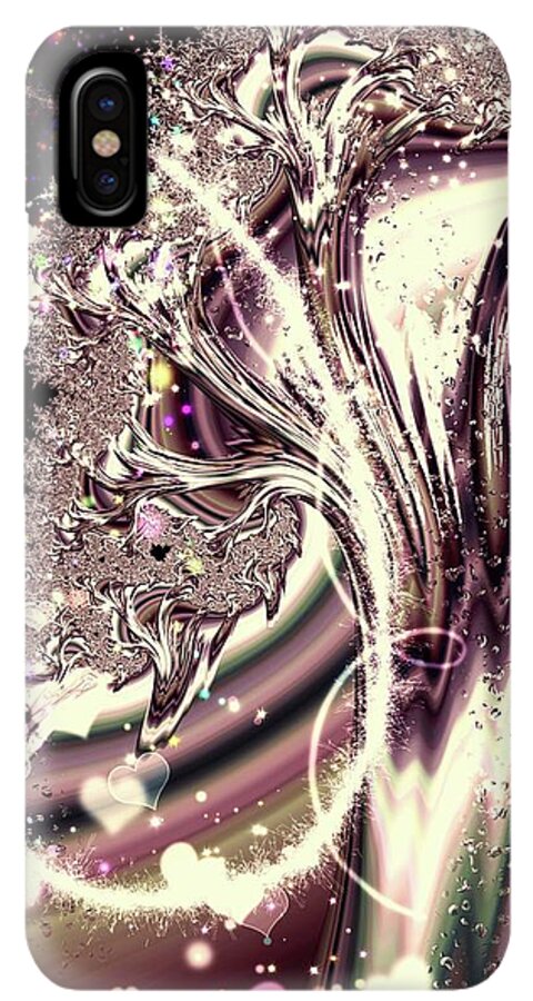 Sometimes I can See Your Sould Silver Liquid Fractal - Phone Case
