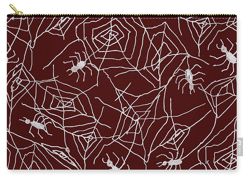 Spider Webs on Red - Zip Pouch