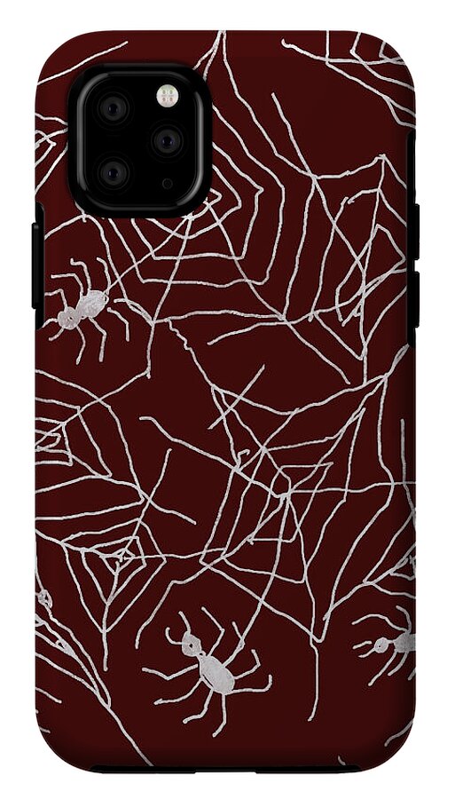 Spider Webs on Red - Phone Case