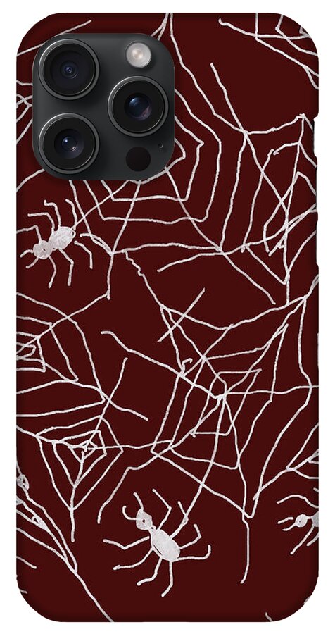 Spider Webs on Red - Phone Case