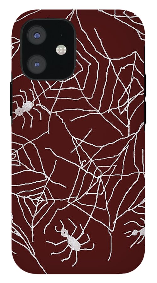 Spider Webs on Red - Phone Case